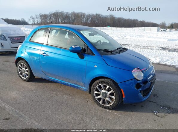 3C3CFFKR0HT580167 2017 FIAT 500 Blue Передня права чверть