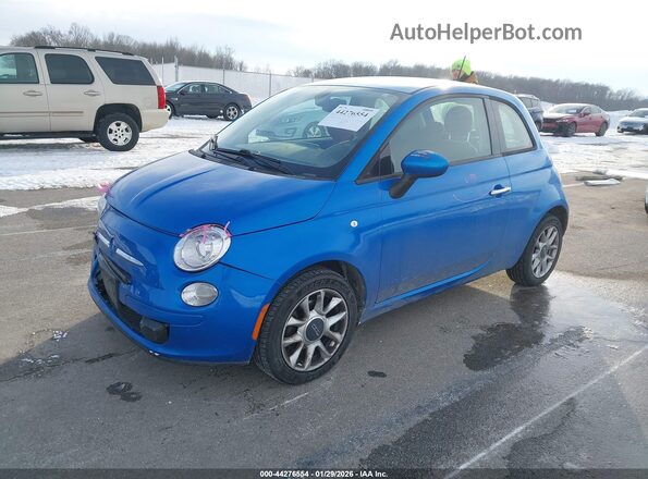 3C3CFFKR0HT580167 2017 FIAT 500 Blue Передня ліва чверть