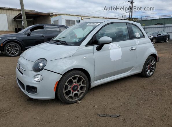 3C3CFFKRXHT671477 2017 FIAT 500 Синий Передняя левая четверть