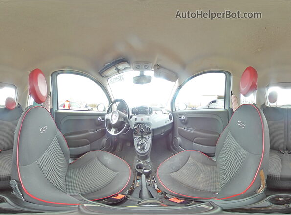 3C3CFFKRXHT671477 2017 FIAT 500 Синий Панорамный вид салона 360°