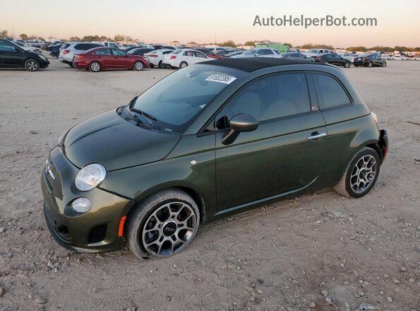 3C3CFFLH6JT377652 2018 FIAT 500 Зеленый Передняя левая четверть