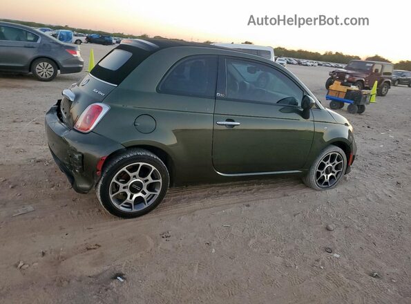 3C3CFFLH6JT377652 2018 FIAT 500 Зеленый Задняя правая четверть