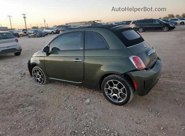 3C3CFFLH6JT377652 2018 FIAT 500 Зеленый Задняя левая четверть
