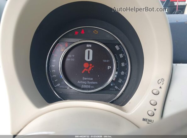 3C3CFFLR2HT530269 2017 FIAT 500C White Widok tylnych siedzeń