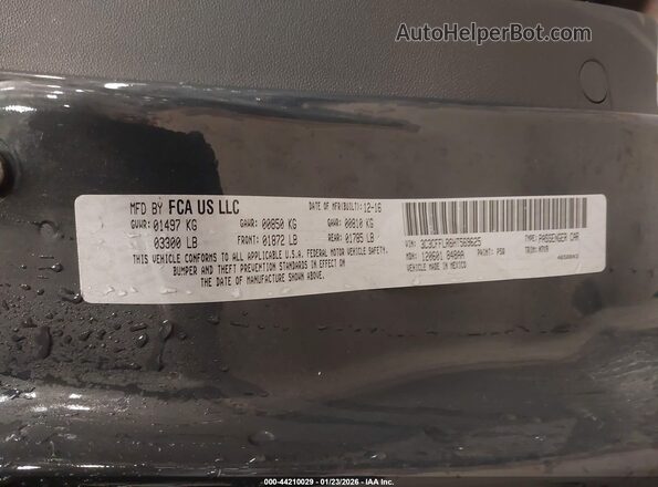 3C3CFFLR6HT569625 2017 FIAT 500C Black Вид підкапотного простору
