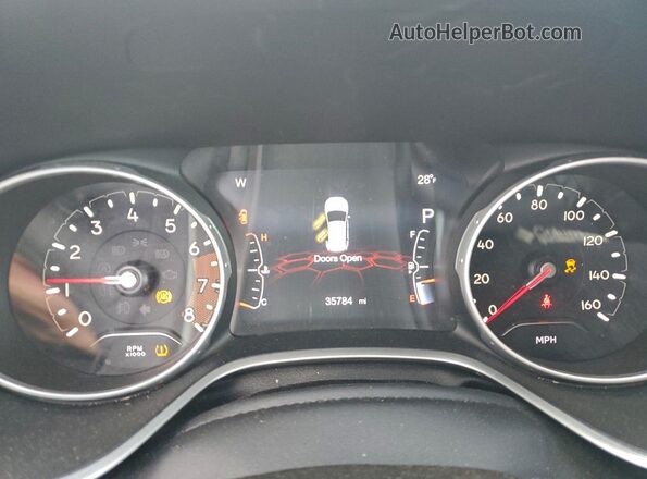 3C4NJDBB2KT735741 2019 JEEP COMPASS Gray Widok zestawu wskaźników
