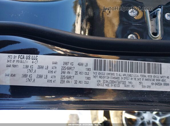 3C4NJDBBXHT607322 2017 JEEP NEW COMPASS Black Widok komory silnika
