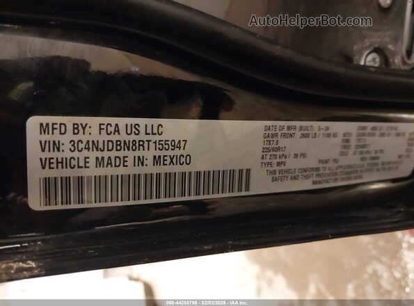 3C4NJDBN8RT155947 2024 JEEP COMPASS Черный Вид подкапотного пространства
