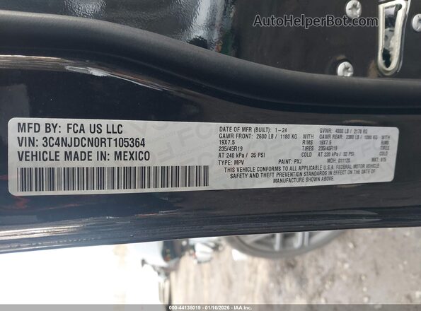 3C4NJDCN0RT105364 2024 JEEP COMPASS Black Widok komory silnika