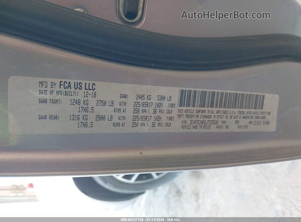 3C4PDCAB9JT535501 2018 DODGE JOURNEY Silver Widok komory silnika