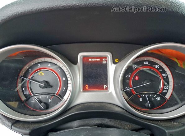 3C4PDDBG1HT567224 2017 DODGE JOURNEY Red Вид щитка приладів