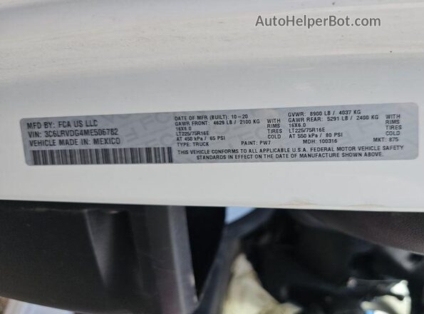 3C6LRVDG4ME506782 2021 RAM PROMASTER 2500  Rear seats view