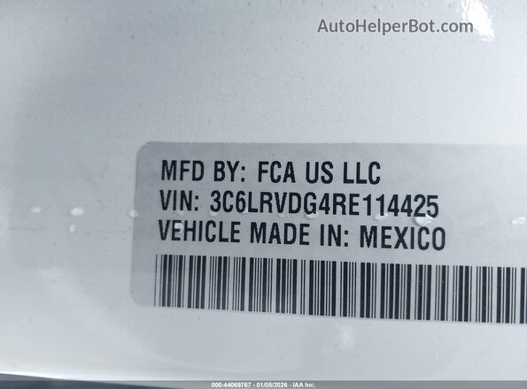 3C6LRVDG4RE114425 2024 RAM PROMASTER 2500 White Engine compartment view