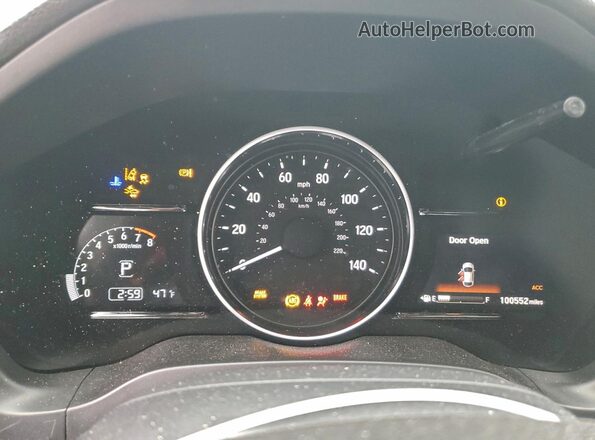 3CZRU5H5XMM714272 2021 HONDA HR-V White Սարքավորումների վահանակի տեսք