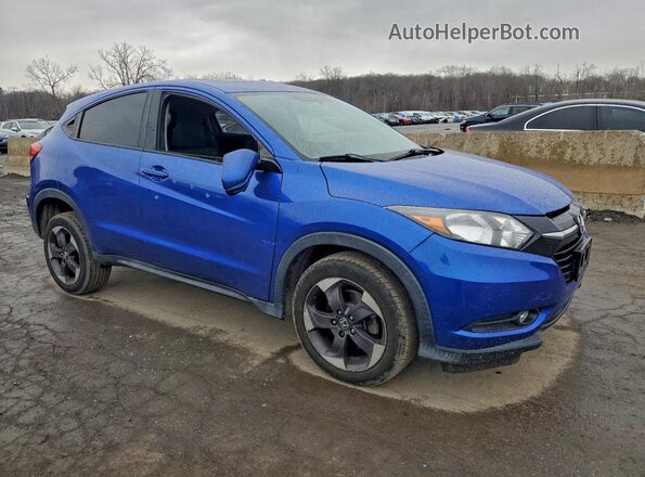 3CZRU6H51JM700973 2018 HONDA HR-V Синий Передняя правая четверть
