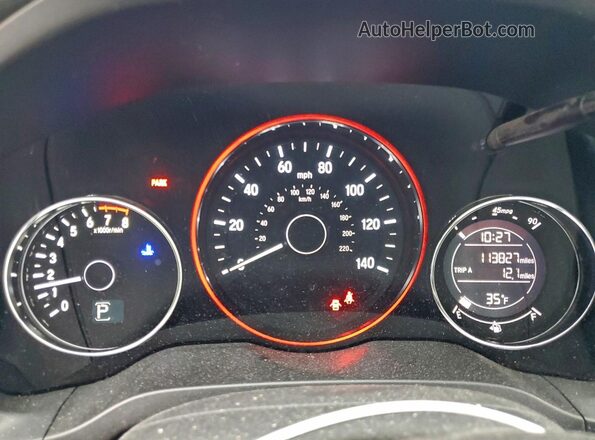 3CZRU6H51JM700973 2018 HONDA HR-V Синий Вид щитка приборов