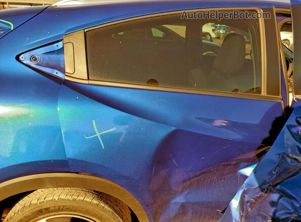 3CZRU6H51MM721701 2021 HONDA HR-V Blue Widok wnętrza z tyłu