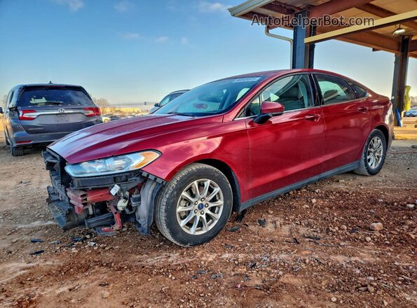 3FA6P0G73GR109903 2016 FORD FUSION Красный Передняя левая четверть