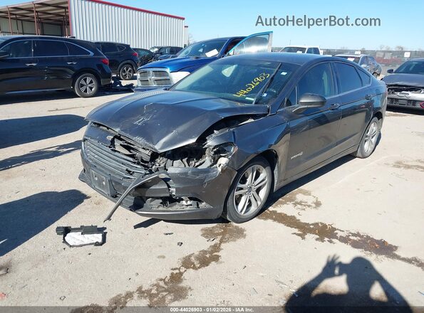 3FA6P0LU0JR247983 2018 FORD FUSION HYBRID Серый Передняя левая четверть