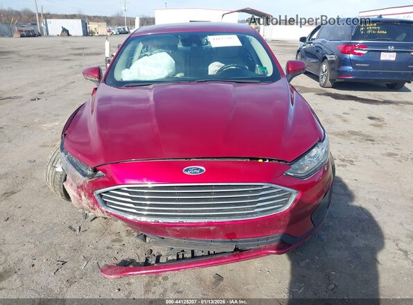 3FA6P0LU4KR189846 2019 FORD FUSION HYBRID Красный Вид задней части салона