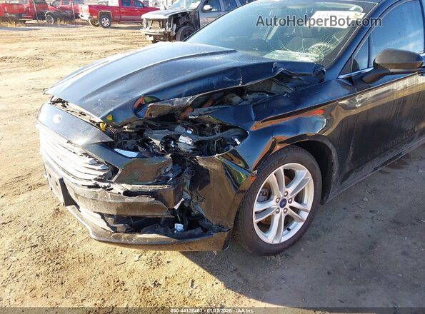 3FA6P0LU8JR124805 2018 FORD FUSION Черный Вид спереди