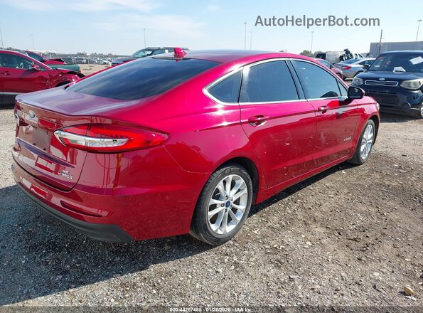 3FA6P0LU9KR205944 2019 FORD FUSION HYBRID Burgundy Tył prawy