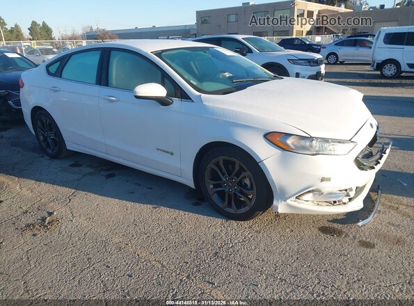 3FA6P0LUXJR101333 2018 FORD FUSION HYBRID White Առջևի աջ