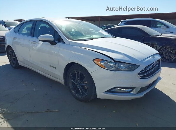 3FA6P0LUXJR269425 2018 FORD FUSION HYBRID White Przód prawy