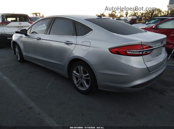 3FA6P0UU2JR279025 2018 FORD FUSION HYBRID Silver Tył lewy