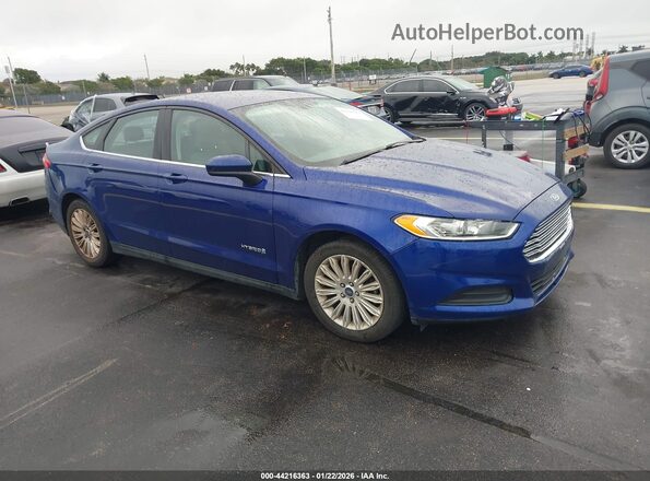 3FA6P0UU8GR269673 2016 FORD FUSION HYBRID Синий Передняя правая четверть