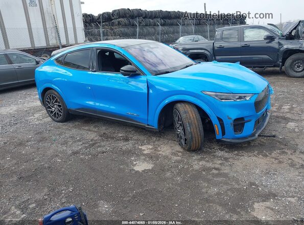 3FMTK4SX1MME02293 2021 FORD MUSTANG MACH-E Синий Передняя правая четверть