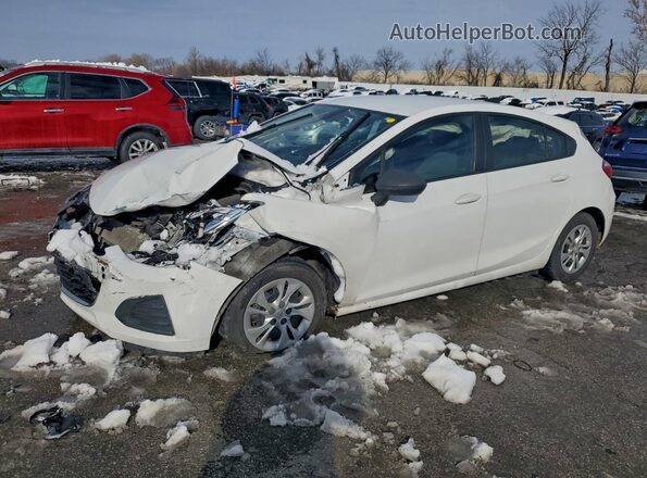 3G1BC6SM5KS631348 2019 CHEVROLET CRUZE Белый Передняя левая четверть