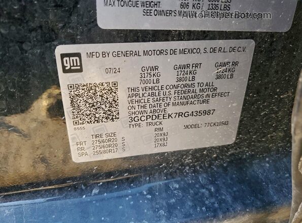 3GCPDEEK7RG435987 2024 CHEVROLET SILVERADO Black Vista del compartimento del motor