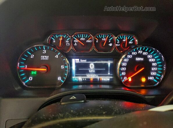3GCUKREC5GG123513 2016 CHEVROLET 1500 Белый Вид щитка приборов