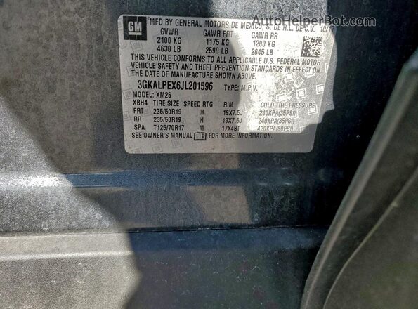 3GKALPEX6JL201596 2018 GMC TERRAIN Угольный Вид подкапотного пространства