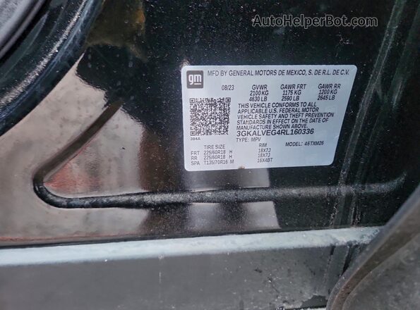 3GKALVEG4RL160336 2024 GMC TERRAIN Черный Вид наклейки с VIN-кодом