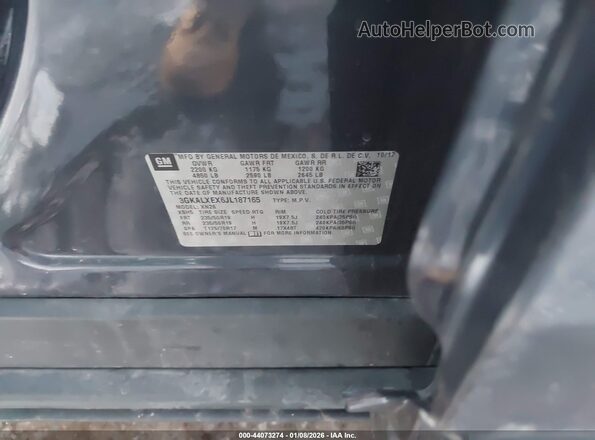 3GKALXEX6JL187165 2018 GMC TERRAIN Black Vista del compartimento del motor