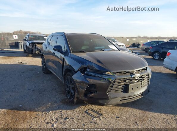 3GNKBERS2MS580961 2021 CHEVROLET BLAZER Черный Передняя правая четверть