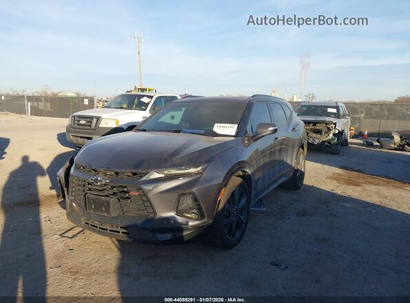3GNKBERS2MS580961 2021 CHEVROLET BLAZER Черный Передняя левая четверть