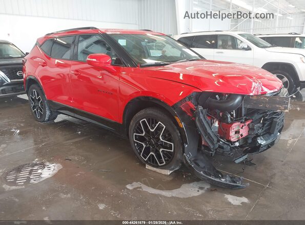 3GNKBERS7PS150203 2023 CHEVROLET BLAZER Красный Передняя правая четверть
