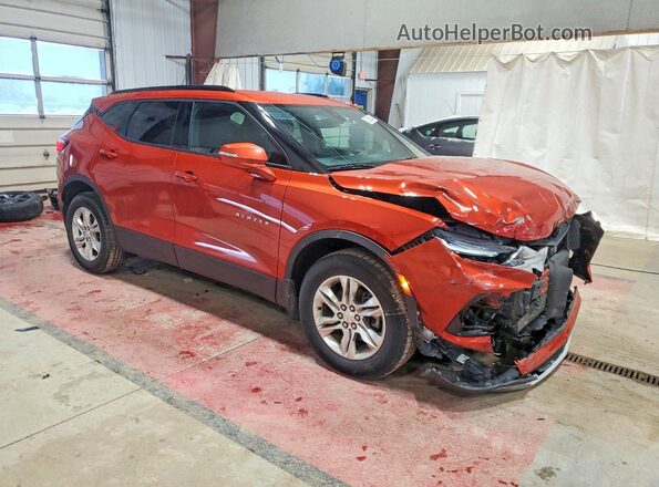 3GNKBHR4XMS568995 2021 CHEVROLET BLAZER Оранжевый Передняя правая четверть
