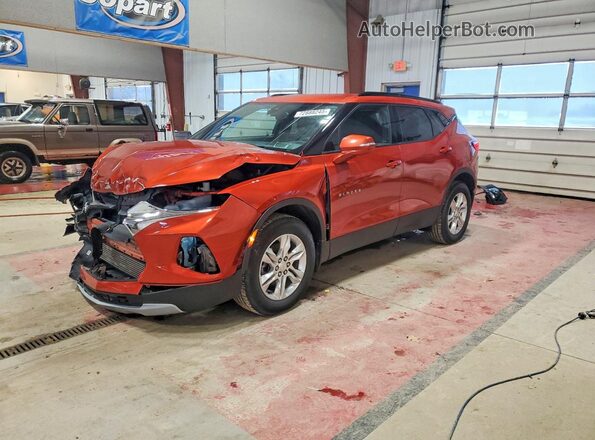 3GNKBHR4XMS568995 2021 CHEVROLET BLAZER Оранжевый Передняя левая четверть