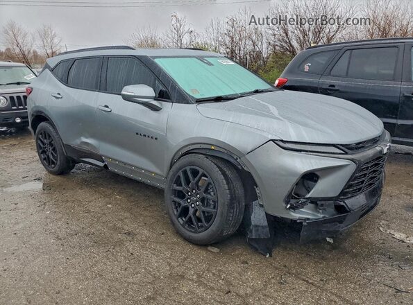 3GNKBKRS1PS213908 2023 CHEVROLET BLAZER Серебряный Передняя правая четверть