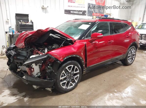 3GNKBKRS6PS142205 2023 CHEVROLET BLAZER Темно-бордовый Передняя левая четверть