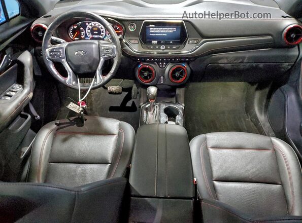 3GNKBKRS8MS540592 2021 CHEVROLET BLAZER Blue Widok deski rozdzielczej