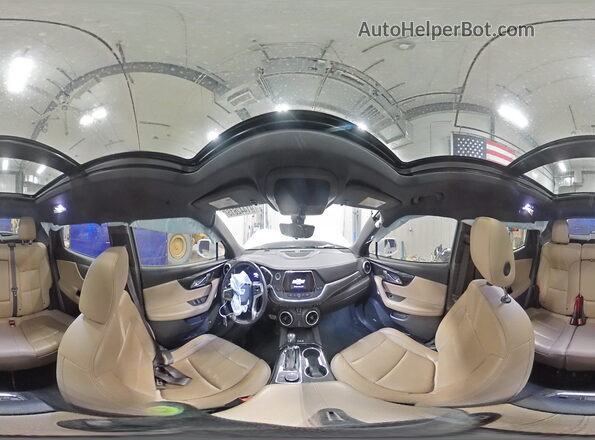 3GNKBKRS9KS597316 2019 CHEVROLET BLAZER Белый Панорамный вид салона 360°