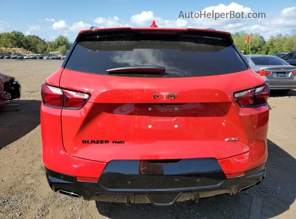 3GNKBKRSXMS531182 2021 CHEVROLET BLAZER Red Rear view