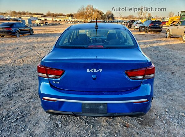3KPA24AD2NE504376 2022 KIA RIO Синий Вид сзади