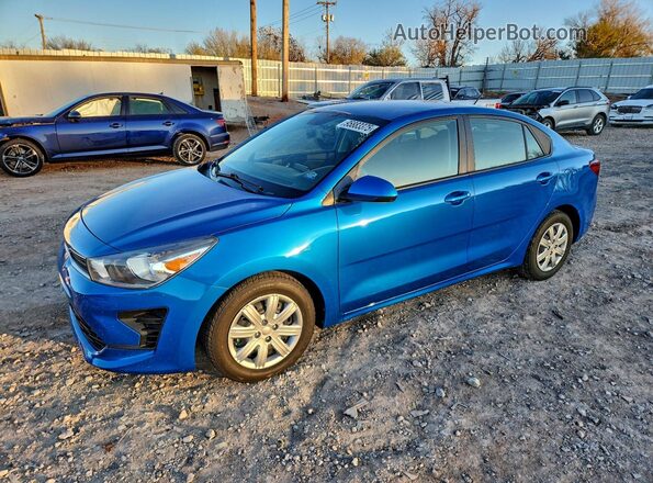 3KPA24AD2NE504376 2022 KIA RIO Синий Передняя левая четверть