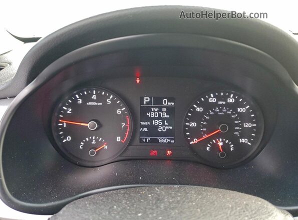 3KPA24AD5LE358763 2020 KIA RIO Black Widok zestawu wskaźników